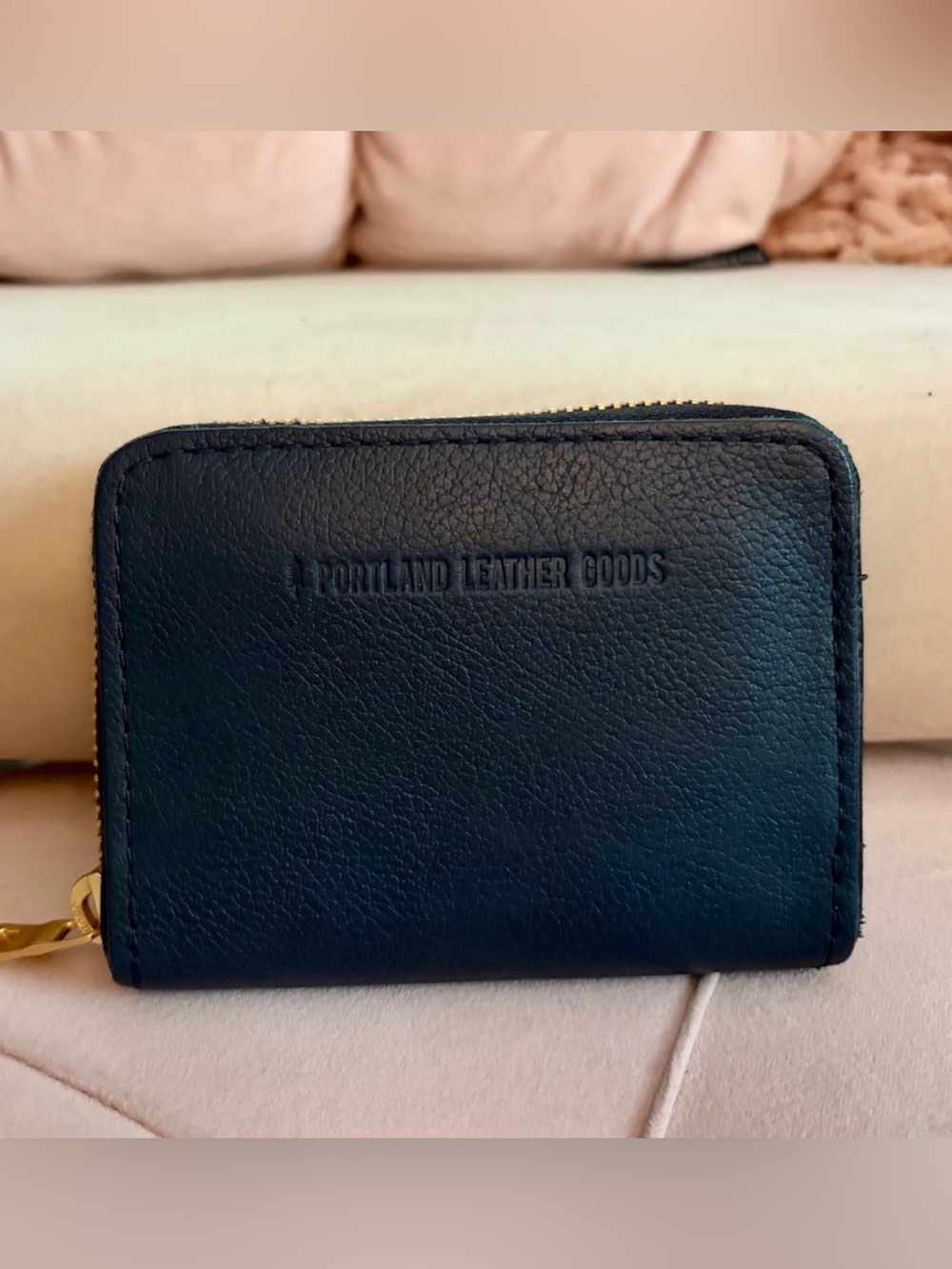 Portland Leather Goods Small Zip Wallet in Night Owl - NWOT